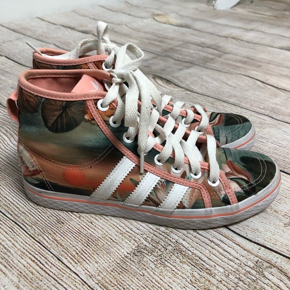 adidas superstar pink farm print